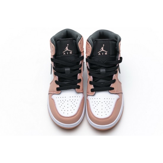 Air Jordan 1 Mid GS 'Pink Quartz' 555112-603