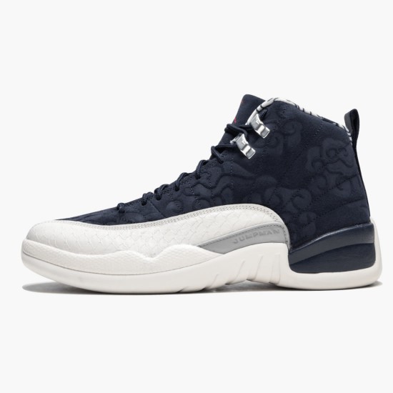 Nike AIR JORDAN 12 "INTERNATIONAL FLIGHT" NEW AJ12 12S NAVY BLUE AND WHITE BV8016-445