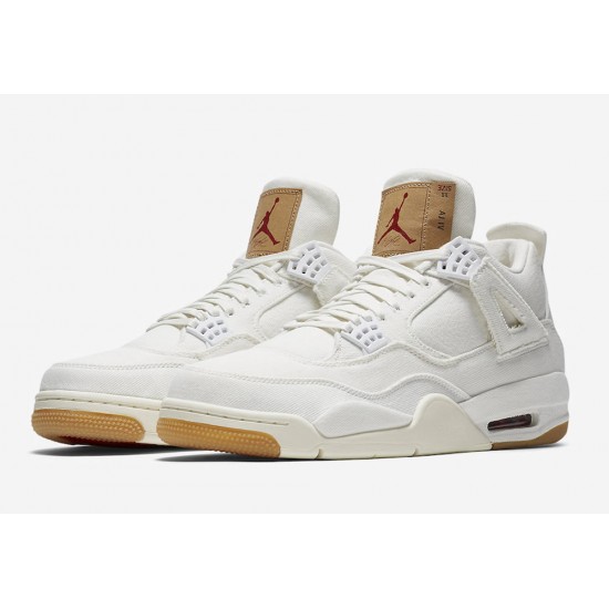 LEVI'S X AIR JORDAN 4 RETRO 'WHITE DENIM' 2018 AO2571-100