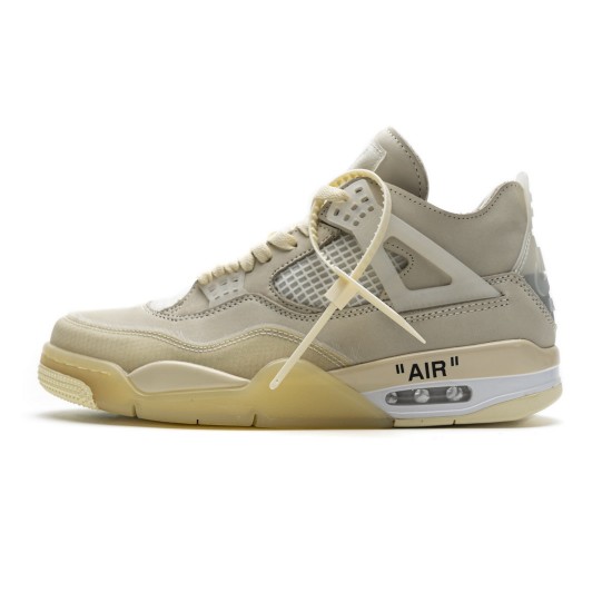 OFF-WHITE X AIR JORDAN 4 'SAIL' CV9388-100 MENS WMNS