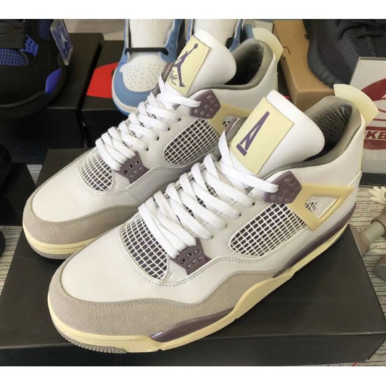 A Ma Maniere x Air Jordan 4 White Grey Purple 2022 DH6927-068