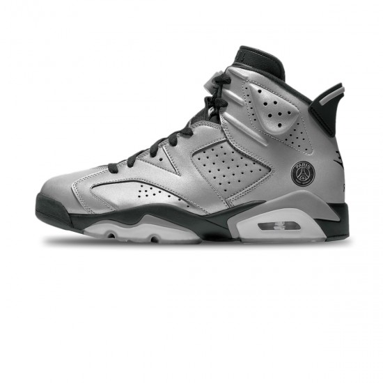 PSG x Air Jordan 6 Metallic Silver / Pure Platinum 2026  IQ5135-001