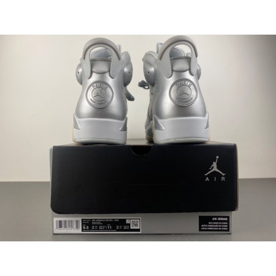 PSG x Air Jordan 6 Metallic Silver / Pure Platinum 2026  IQ5135-001