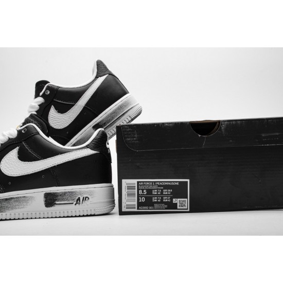 PEACEMINUSONE X Nike Air Force 1 Low Black White AQ3692-001