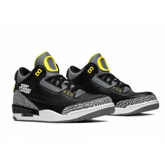 Air Jordan 3 Retro Oregon Ducks Pit Crew Black 2011 H011-MNJDLS-594