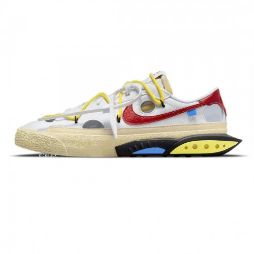 OFF-WHITE X NIKE BLAZER LOW 'WHITE UNIVERSITY RED' 2022 DH7863-100