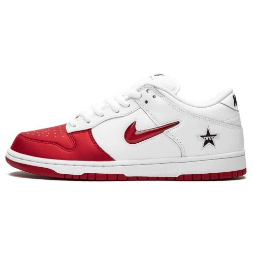 Supreme X Nike SB Dunk Low Red White CK3480-600