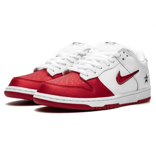 Supreme X Nike SB Dunk Low Red White CK3480-600