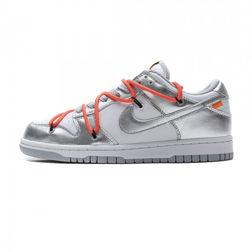 OFF White x Nike Dunk SB Low Silver White CT0856-800