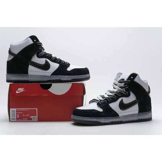 Slam Jam x Nike SB Dunk High 'Black White' DA1639-101