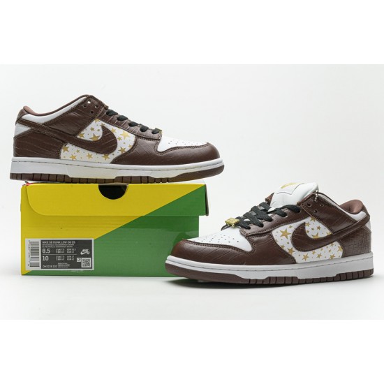 Supreme x Nike SB Dunk Low 'Brown Stars' DH3228-103