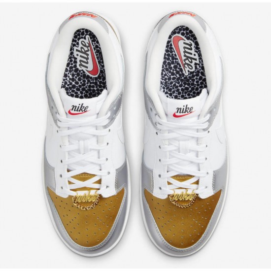 NIKE DUNK LOW SE 'SILVER GOLD METALLIC' WMNS 2022 DH4403-700