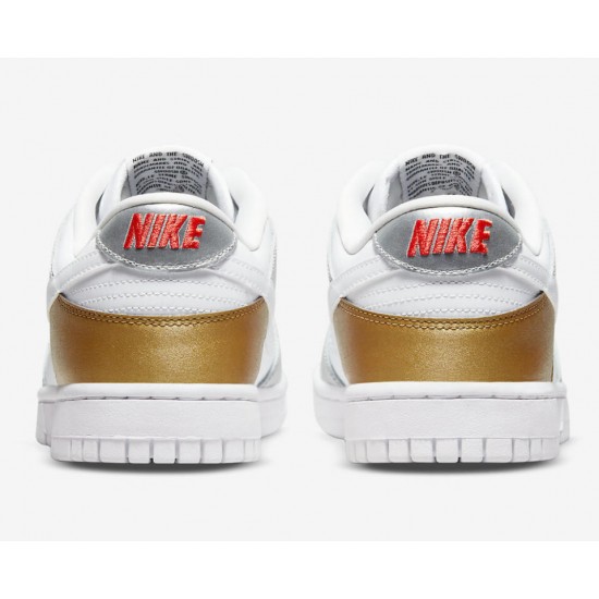 NIKE DUNK LOW SE 'SILVER GOLD METALLIC' WMNS 2022 DH4403-700