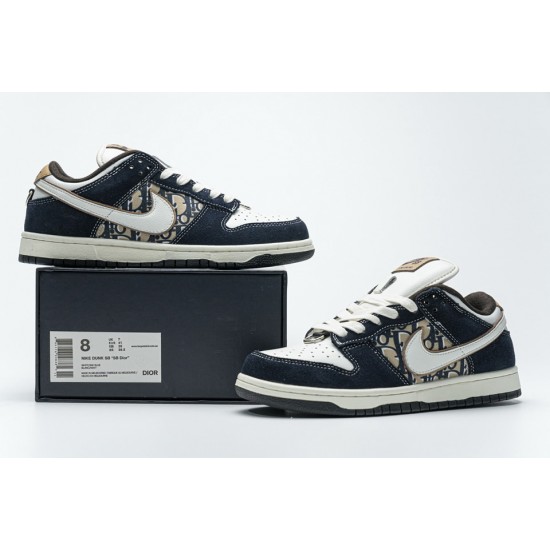 Nike Dunk SB 'SB Dior' White Ink Blue custom made