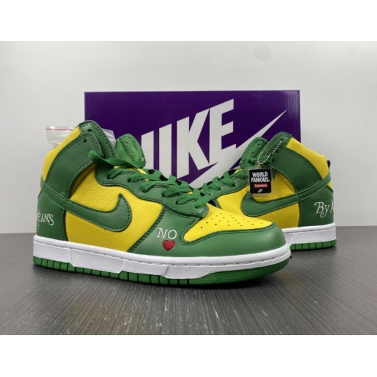 SUPREME X NIKE DUNK HIGH SB 'BY ANY MEANS - BRAZIL' DN3741-700