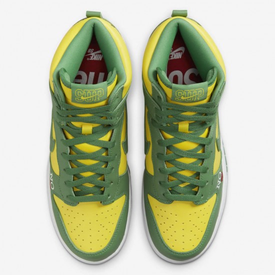 SUPREME X NIKE DUNK HIGH SB 'BY ANY MEANS - BRAZIL' DN3741-700