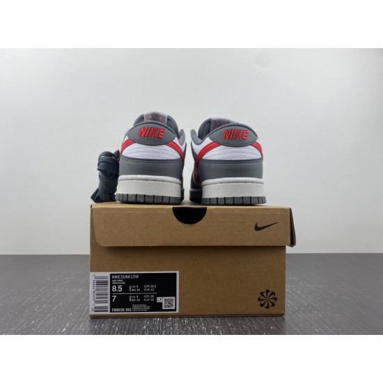 NIKE DUNK LOW NEXT NATURE GS 'SMOKE GREY LIGHT CRIMSON' FB8038-001