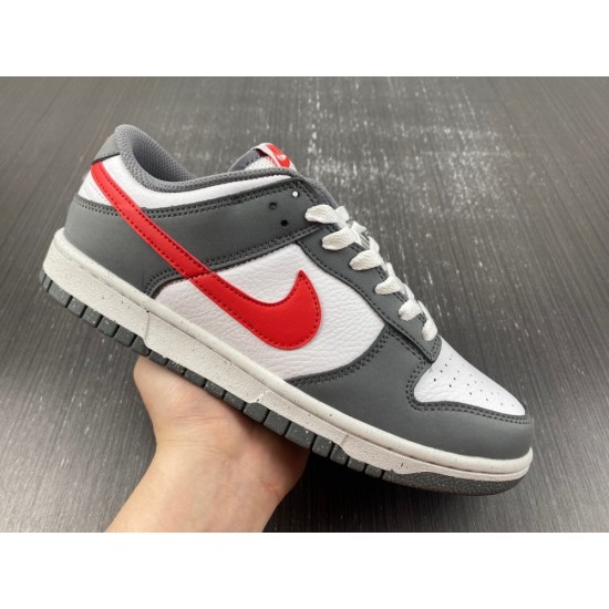 NIKE DUNK LOW NEXT NATURE GS 'SMOKE GREY LIGHT CRIMSON' FB8038-001