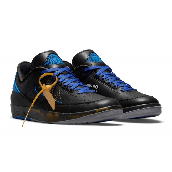 OFF-WHITE X AIR JORDAN 2 RETRO LOW SP 'BLACK VARSITY ROYAL' DJ4375-004