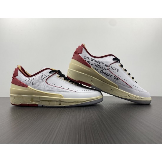 OFF-WHITE X AIR JORDAN 2 RETRO LOW SP WHITE VARSITY RED DJ4375-106 OFF-WHITE X AIR JORDAN 2 RETRO LOW SP WHITE VARSITY RED DJ4375-106