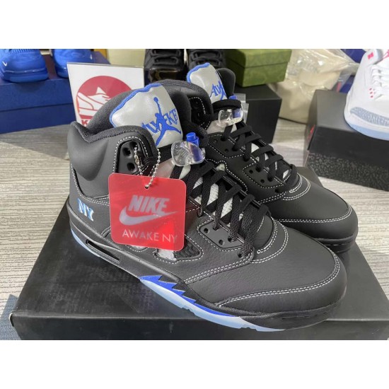 Awake NY x Jordan 5 Retro 'Black Racer Blue' 2025 DV4982-004
