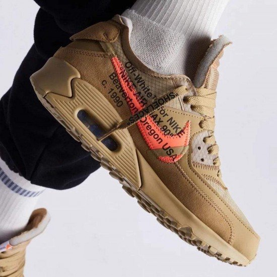 Off-White X Nike Air Max 90 Desert Ore AA7293-200