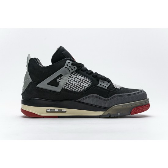 OFF-White x Air Jordan 4 Bred BLACK/RED CV9388-001