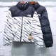 The North Face Zebra Logo Pattern down jacket