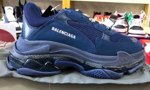 Balenciaga Triple S Dark Blue Kickbulk Sneaker Camera photos