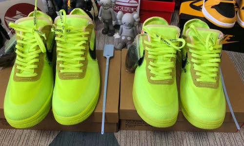 Off-White X Nike Air Force 1 Volt AO4606-700 Kickbulk Sneaker Camera photos reddit customer reviews