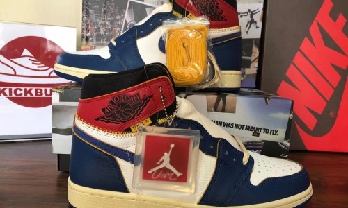 Union X Air Jordan 1 OG High Retro 'Blue Toe' BV1300-146 Kickbulk Sneaker shoes retail photos camera reviews