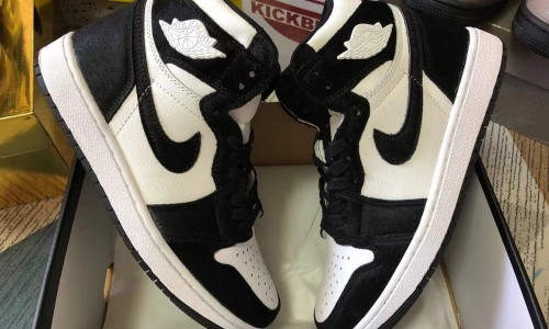 AIR JORDAN 1 RETRO HIGH OG WMN'S TWIST 'PANDA' BLACK/WHITE CD0461-007 Kickbulk Sneaker shoes retail wholesale Bulk order good price