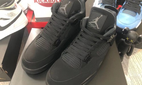 Air Jordan 4 Retro 'Black Cat' CU1110-010 KICKBULK SNEAKER CAMERA PHOTOS