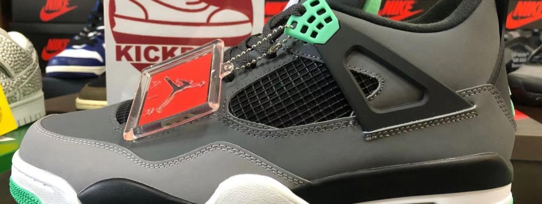 AIR JORDAN 4 RETRO 'GREEN GLOW' 308497-033 Kickbulk Sneaker Camera photos