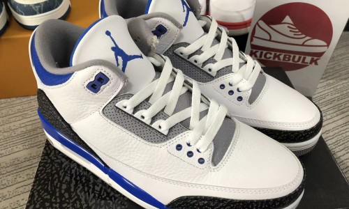 AIR JORDAN 3 RETRO 'RACER BLUE' CT8532-145 Kickbulk Shoes senakers retail wholesale free shipping Camera photos reviews