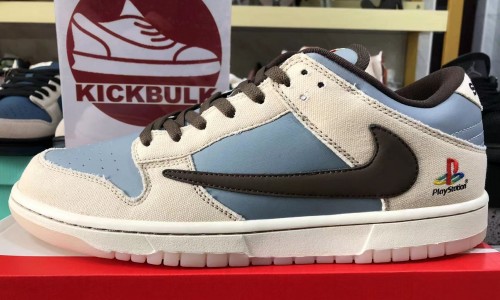 TRAVIS SCOTT X PLAYSTATION X DUNK LOW CU1726-800 Kickbulk Sneaker shoes Camera photos reviews