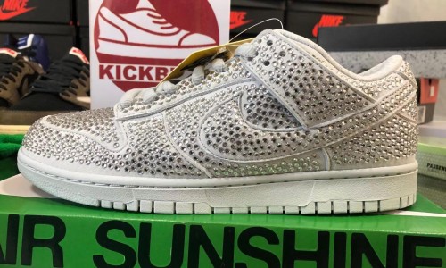 CACTUS PLANT FLEA MARKET X SWAROVSKI X DUNK LOW 'PURE PLATINUM' CZ2670-001 Kickbulk Sneaker Camera photos