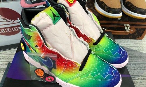 J BALVIN X AIR JORDAN 1 RETRO HIGH OG MULTI-COLOR DC3481-900 Kickbulk Sneaker Camera photos