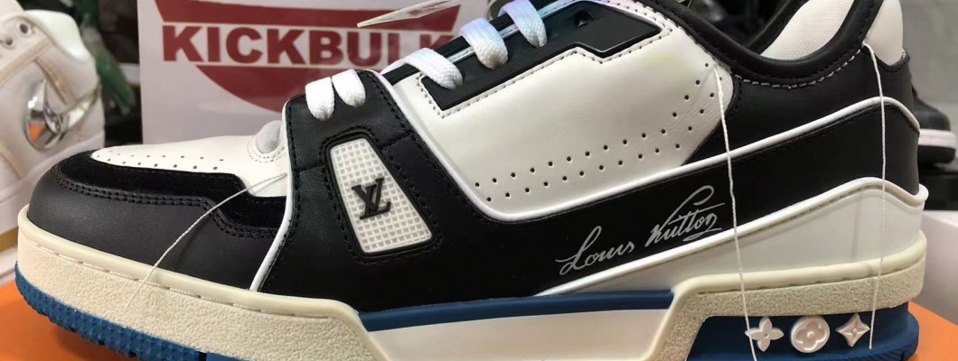 Louis Vuitton Trainer Black Blue GO122011 Kickbulk LV Sneaker shoes reviews camera photos