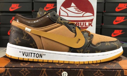 LOUIS VUITTON X AIR JORDAN 1 Low LV Kickbulk Sneaker Camera photos