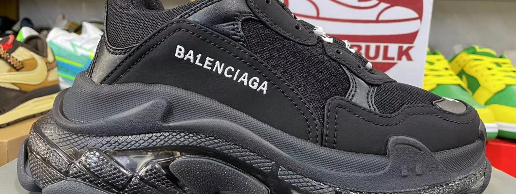 Balenciaga Triple S Black 541624 W09O1 1000 Kickbulk Sneaker shoes reviews Camera photos