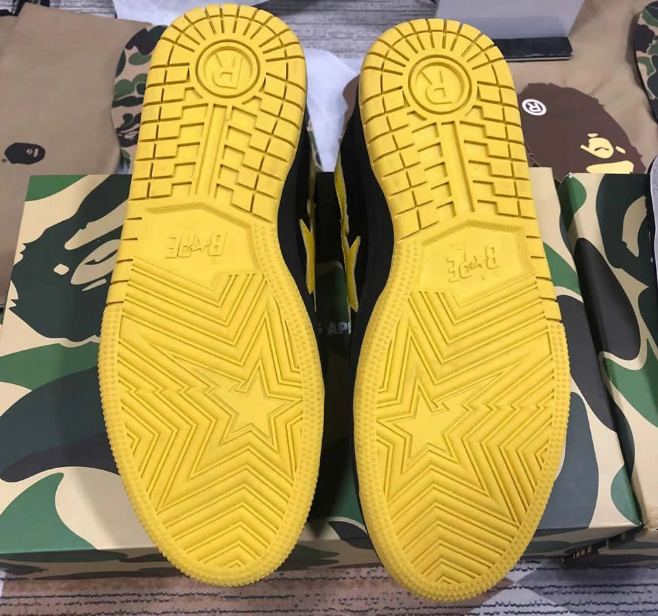 A Bathing Ape Bape Sta Low Black Yellow 1g701090005 10 - www.kickbulk.cc