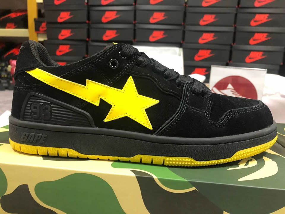 A Bathing Ape Bape Sta Low Black Yellow 1g701090005 6 - www.kickbulk.cc