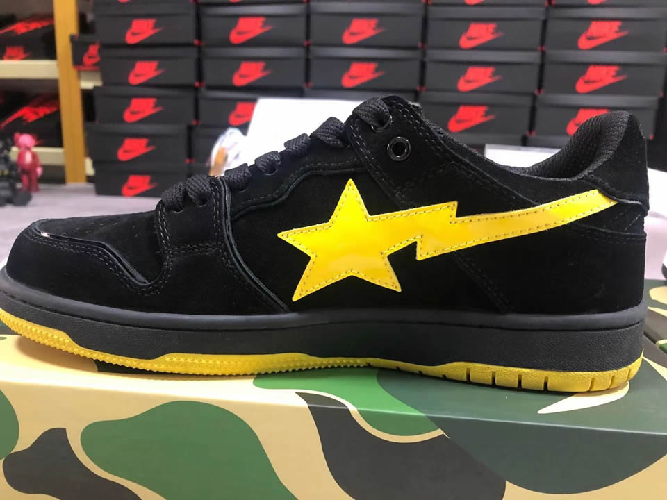 A Bathing Ape Bape Sta Low Black Yellow 1g701090005 7 - www.kickbulk.cc