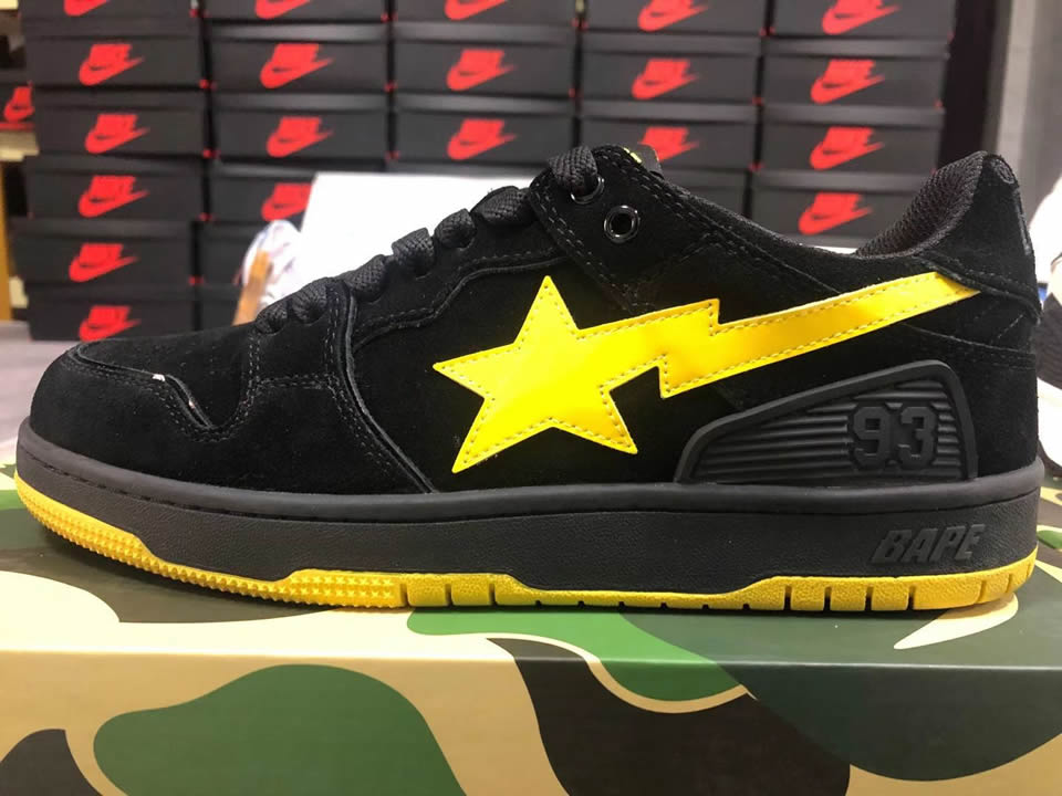 A Bathing Ape Bape Sta Low Black Yellow 1g701090005 8 - www.kickbulk.cc