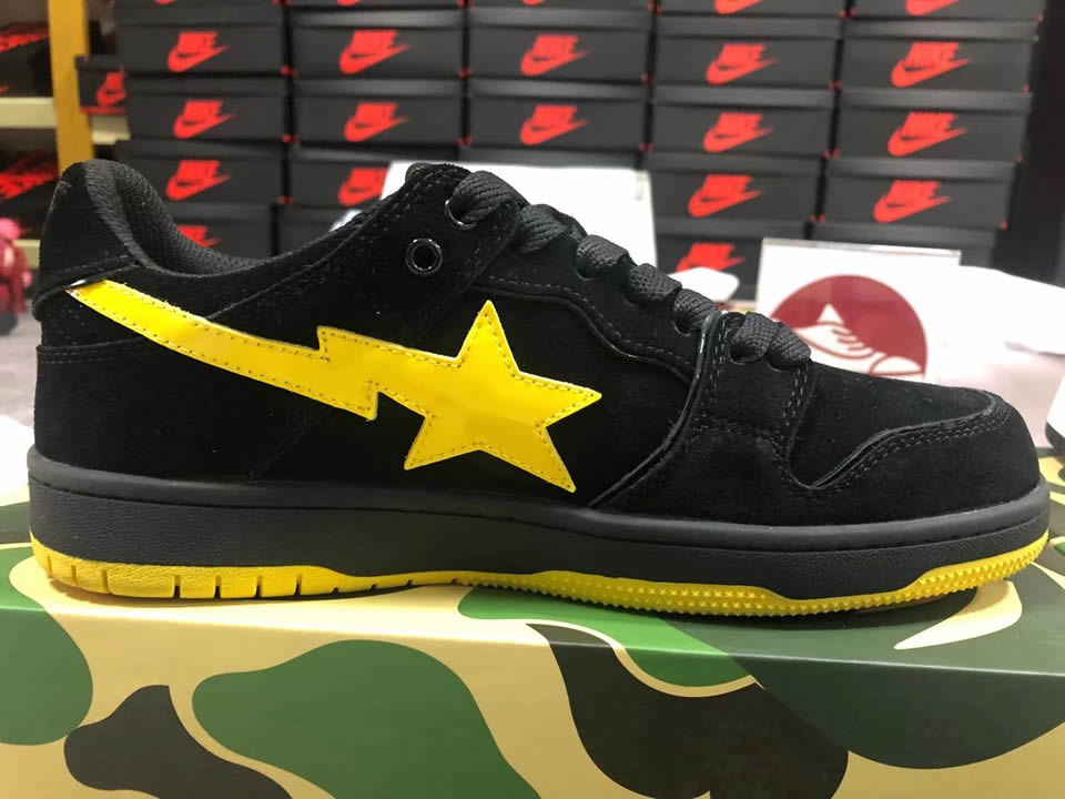 A Bathing Ape Bape Sta Low Black Yellow 1g701090005 9 - www.kickbulk.cc