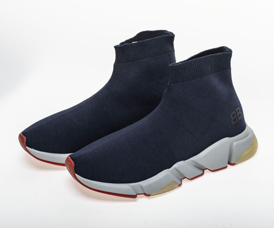 Balenciaga Speed Runner Tess S Gomma Maille Noir Sneaker Navy Blue 494484w05g01001 4 - www.kickbulk.cc