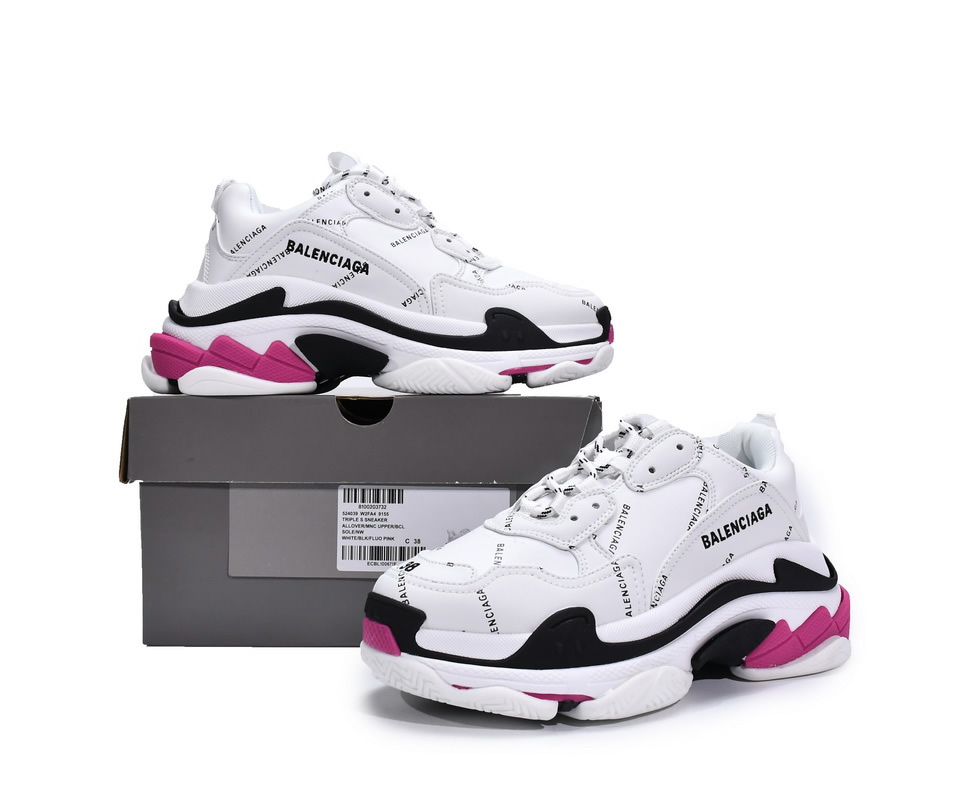 Balenciaga Triple S Letter White Rose Red 524039w2fa49155 3 - www.kickbulk.cc