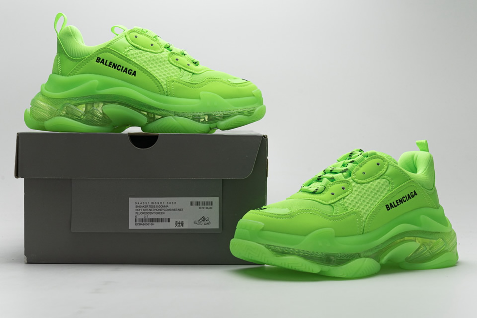 Balenciaga Triple S Fluorescent Green 544351w09o13802 3 - www.kickbulk.cc