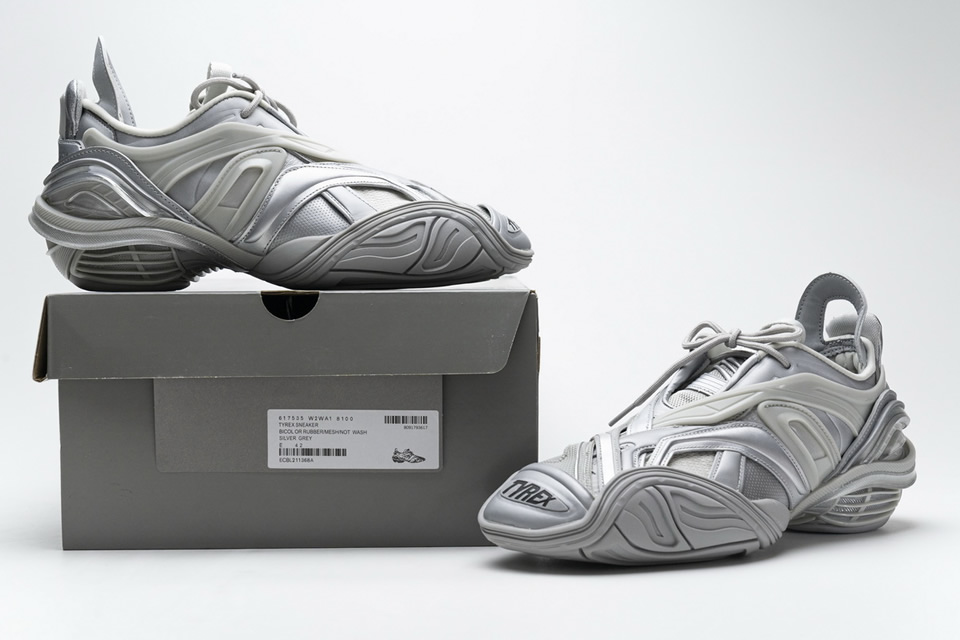 Balenciaga Tyrex 5.0 Sneaker Silver 4 - www.kickbulk.cc